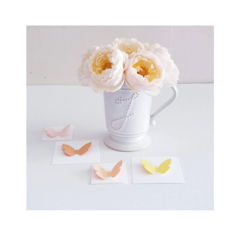 2 dozen garden roses with 3 butterflies